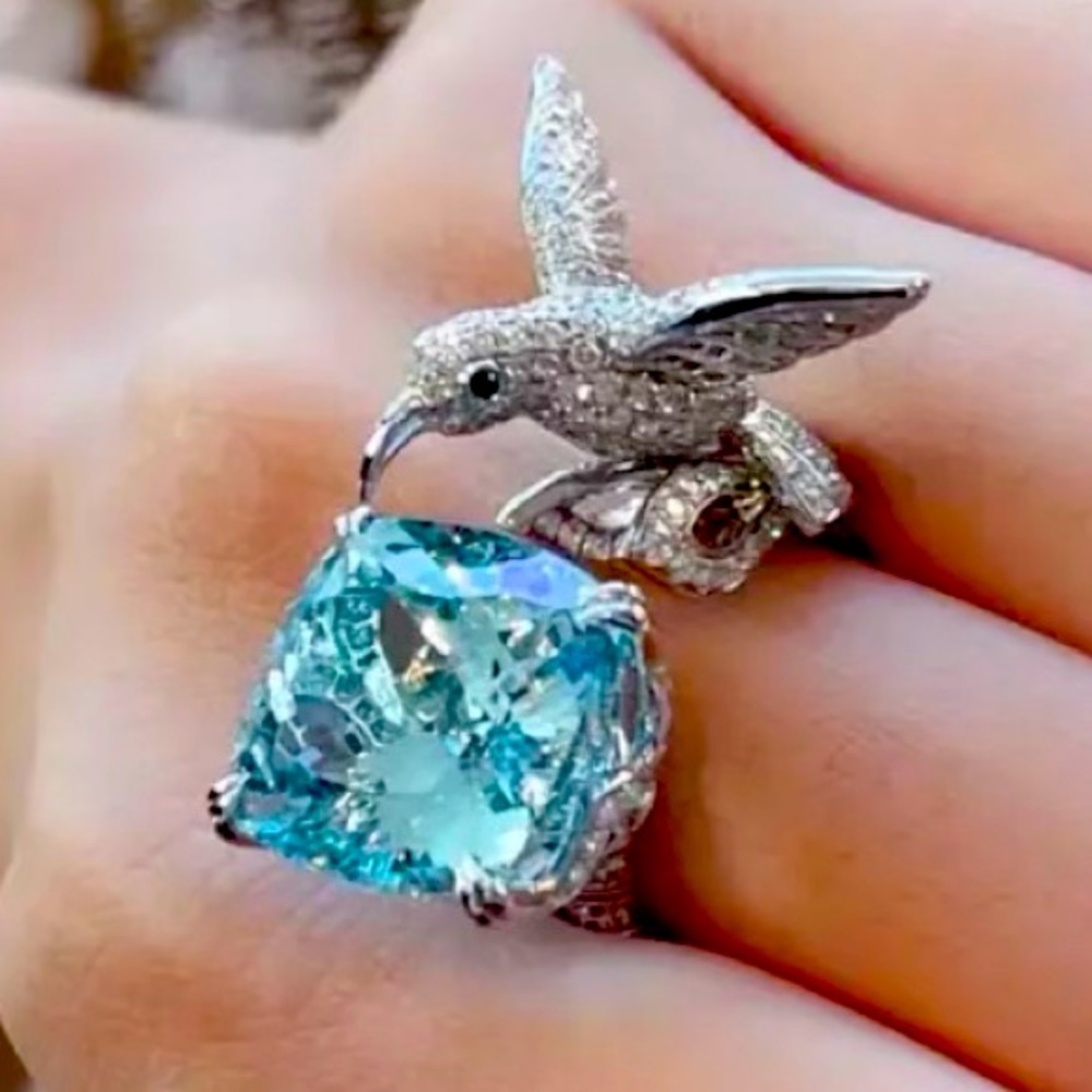 ✨✨Sky Blue Bird Ring✨Adjustable✨✨
